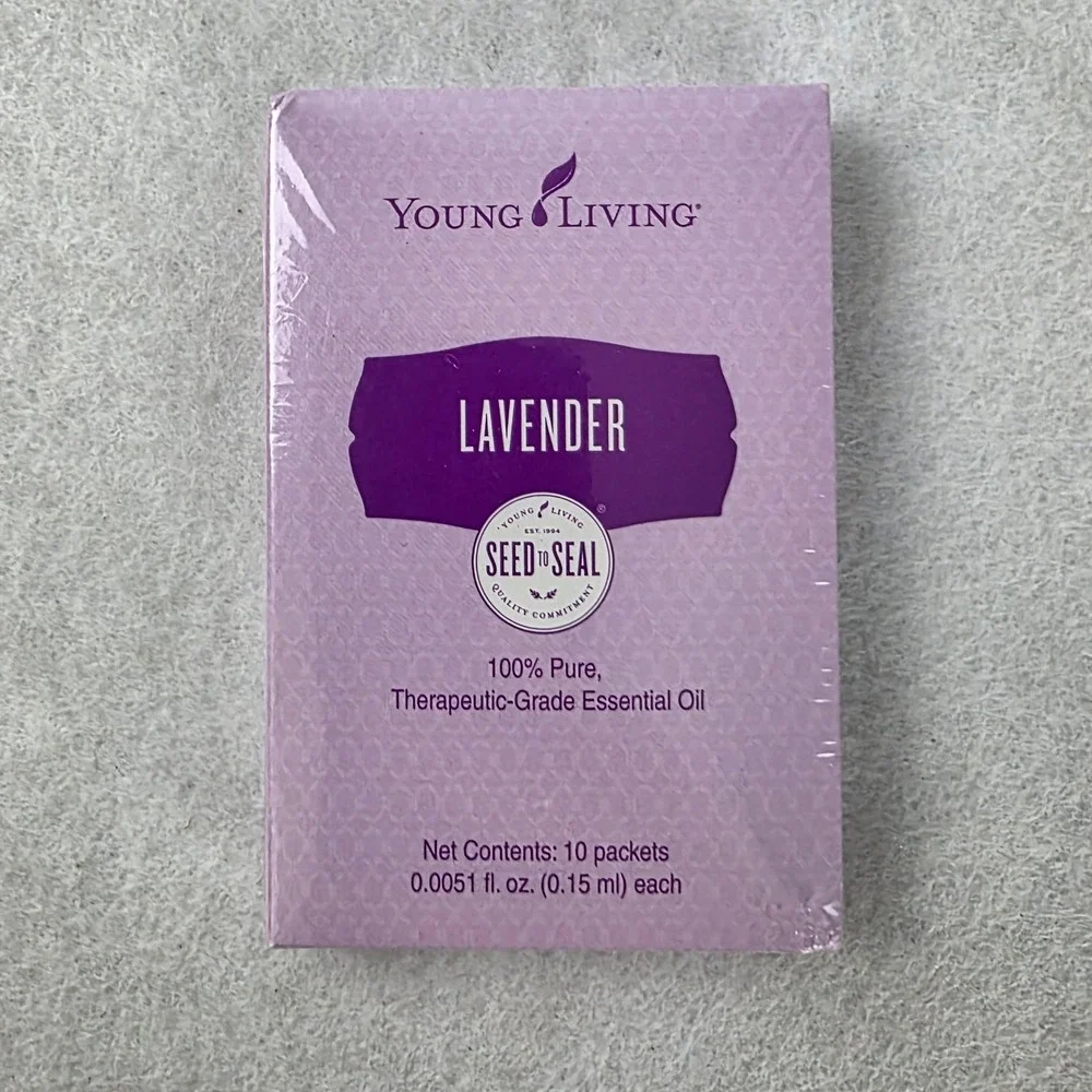 Young Living Lavender Essential Oil 10 Packets 0.0051 fl oz Each 4770 v.4 NEW